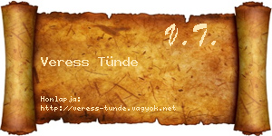 Veress Tünde névjegykártya